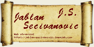 Jablan Sečivanović vizit kartica